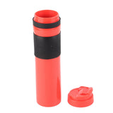 350ml Portable Coffee Press Bottle Tea Coffee Maker Drinking Water Cup for Travelling Red