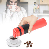 350ml Portable Coffee Press Bottle Tea Coffee Maker Drinking Water Cup for Travelling Red