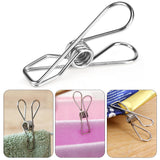 20pcs Stainless Steel Clothes Pegs Household Socks Underwear Drying Rack Clip Holder