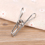 20pcs Stainless Steel Clothes Pegs Household Socks Underwear Drying Rack Clip Holder