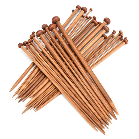 36 PCS Knitting Needles, Single Point Carbonized Knitting Needles Point Protectors DIY Handmade In Australia - Darrahopens