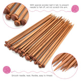 36 PCS Knitting Needles, Single Point Carbonized Knitting Needles Point Protectors DIY Handmade In Australia - Darrahopens