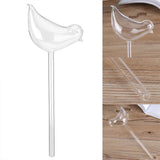 House Plants Flowers Automatic Self Watering Devices Clear Glass Water Feeder Bird Shape