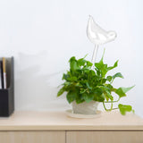 House Plants Flowers Automatic Self Watering Devices Clear Glass Water Feeder Bird Shape