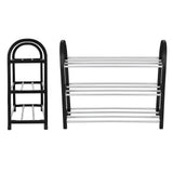 Plastic Aluminum Metal Standing Shoe Rack DIY Shoes Storage Shelf Home Organizer 3 Tiers In Australia - Darrahopens