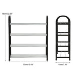 Plastic Aluminum Metal Standing Shoe Rack DIY Shoes Storage Shelf Home Organizer 4 Tiers In Australia - Darrahopens