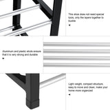 Plastic Aluminum Metal Standing Shoe Rack DIY Shoes Storage Shelf Home Organizer 4 Tiers In Australia - Darrahopens
