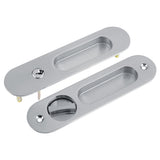 Sliding Door Lock Handle Anti theft with Keys for Barn Wood Furniture Hardware Silver