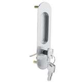 Sliding Door Lock Handle Anti theft with Keys for Barn Wood Furniture Hardware Silver