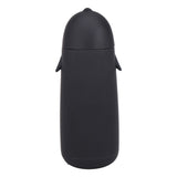 300ML Portable Cute Penguin Glass Water Bottle Double Layer Mug Travel Cup Black