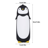 300ML Portable Cute Penguin Glass Water Bottle Double Layer Mug Travel Cup Black