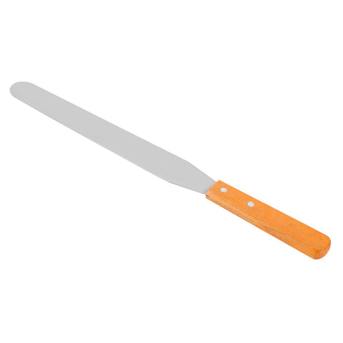 Stainless Steel Wood Straight Spatula Cake Icing Decorating Smooth Tool for Baking Pastry In Australia - Darrahopens