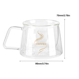 Double Wall Insulated Glass Cup Heat Resistant Mug Glassware for Coffee Tea Milk
