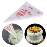 100pcs Food Grade Plastic Icing Piping Bags Pastry Fondant Cake Decorating Bag Tool (S)