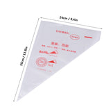 100pcs Food Grade Plastic Icing Piping Bags Pastry Fondant Cake Decorating Bag Tool (L)