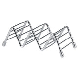 Wave Shape Stainless Steel Mexican Taco Holder Display Stand Shell Rack 2-3 Slot