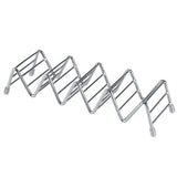 Wave Shape Stainless Steel Mexican Taco Holder Display Stand Shell Rack 4-5 Slot
