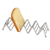 Wave Shape Stainless Steel Mexican Taco Holder Display Stand Shell Rack 4-5 Slot
