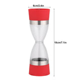 2 in 1 Double ended Manual Kitchen Salt & Pepper Mill Grinder Adjustable Ceramic Rotor Red