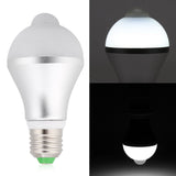 E27 5W PIR Infrared Auto Motion Sensor LED Light Lamp Bulb for Restroom Parking White 6500K