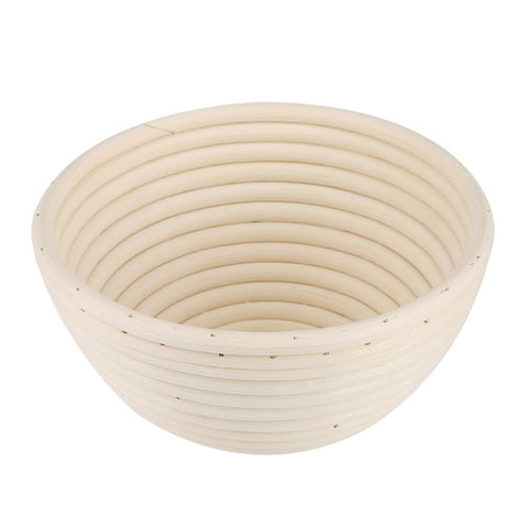 European style Cane Round Bread Dough Rising Rattan Basket 18 x 9 cm In Australia - Darrahopens