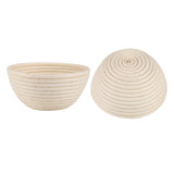 European style Cane Round Bread Dough Rising Rattan Basket 18 x 9 cm