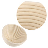 European style Cane Round Bread Dough Rising Rattan Basket 18 x 9 cm