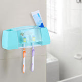 Toothbrush Holder Storage Box Tooth Brush Holder Organizer Bathroom Blue
