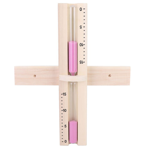 15 Minutes Sauna Room Sand Clock Glass Timer WallMounted Wooden Hourglass with Pink Sands In Australia - Darrahopens