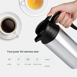 12V 750ml Stainless Steel Electric Car Kettle Heating Cup Coffee Mug Travel Water Bottle