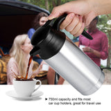 12V 750ml Stainless Steel Electric Car Kettle Heating Cup Coffee Mug Travel Water Bottle
