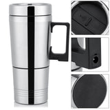 12V/24V 300ml Car Electric Coffee Tea Water Mug Vehicle Heating Drinking Cup Bottle 24V
