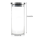 1000ml Glass Storage Jar Coffee Beans Kitchen Food Container Stainless Steel Lid