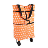 Oxford Cloth Material Foldable Dual Purpose Wheel Rolling Shopping Bag In Australia - Darrahopens