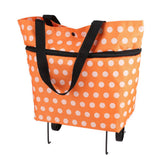 Oxford Cloth Material Foldable Dual Purpose Wheel Rolling Shopping Bag