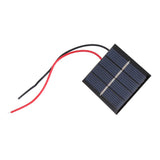 2Pcs 0.36W 2V Mini Polycrystalline Solar Panels DIY Battery Charger Module + Clip Kit