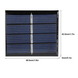 2Pcs 0.36W 2V Mini Polycrystalline Solar Panels DIY Battery Charger Module + Clip Kit