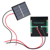 2Pcs 0.36W 2V Mini Polycrystalline Solar Panels DIY Battery Charger Module + Clip Kit