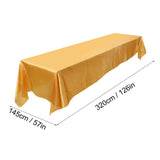 145x320cm Rectangle Tablecloth Table Cover Stain resistant Banquet Wedding Party Decor Gold In Australia - Darrahopens