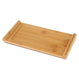 Bamboo Tea Tray Cup Plate Food Dessert Serving Tray Kung Fu Tea Accessory