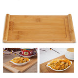 Bamboo Tea Tray Cup Plate Food Dessert Serving Tray Kung Fu Tea Accessory