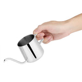 Stainless Steel Drip Coffee Pot Long Gooseneck Spout Kettle Cup Tea Tool (Silver 250mL)