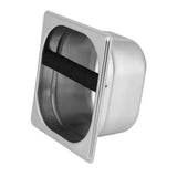 Stainless Steel Espresso Knock Box Container with Rubber Bar for Coffee Machine S