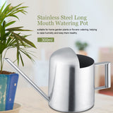 Stainless Steel Watering Can Garden Plant Flower Long Mouth Sprinkling Pot (300mL)