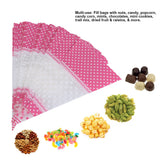 50 Piece Clear Cone Shaped Treat Popcorn Bags Treat Bags Cellophane Candy Bags with Twist Ties