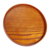 Round Natural Wood Serving Tray Wooden Plate Tea Food Server Dishes Water Drink Platter 33cm In Australia - Darrahopens