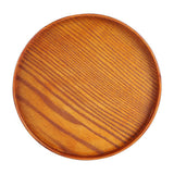 Round Natural Wood Serving Tray Wooden Plate Tea Food Server Dishes Water Drink Platter 33cm In Australia - Darrahopens