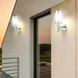 2Pcs Stainless Steel LED Solar Power Wall Mount Light Outdoor Garden Yard Sensor Lamp In Australia - Darrahopens