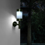 2Pcs Stainless Steel LED Solar Power Wall Mount Light Outdoor Garden Yard Sensor Lamp In Australia - Darrahopens