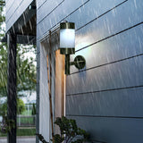 2Pcs Stainless Steel LED Solar Power Wall Mount Light Outdoor Garden Yard Sensor Lamp In Australia - Darrahopens